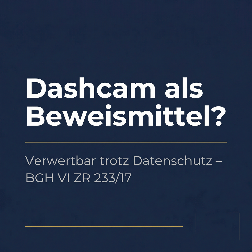Dashcam als Beweismittel im Unfallprozess – ADVOCA Rechtsanwälte